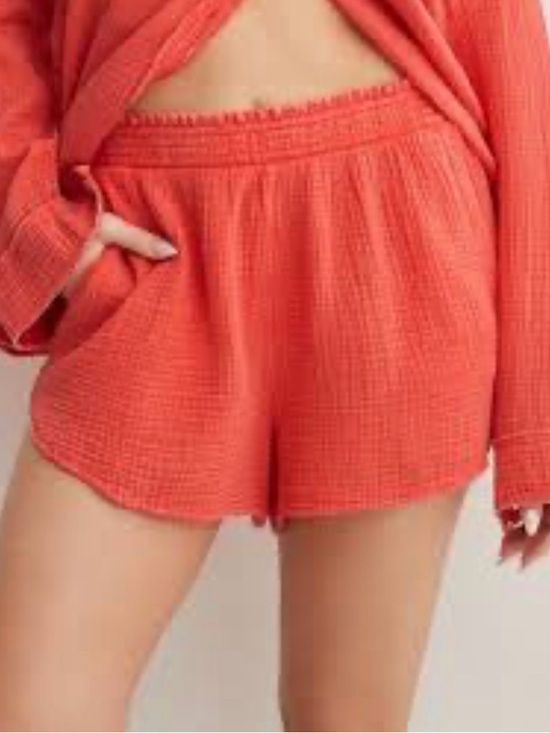 aerie Pants - Aerie Gauzy Cotton Shorts Coral